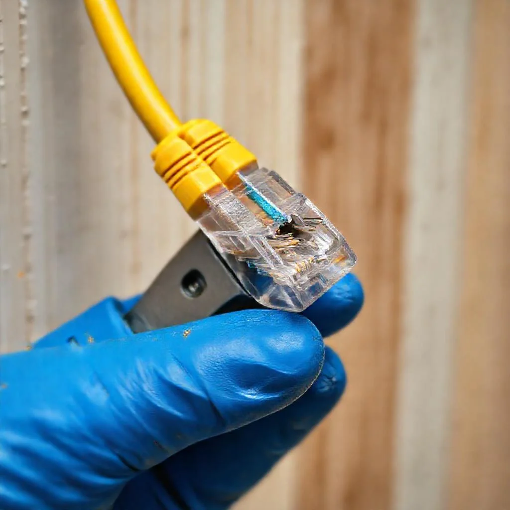 Фото по теме: Как обжать витую пару коннектором RJ-45 по стандарту T568B