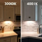 Фото по теме: Цветовая температура 3000K против 4000K для подсветки фартука кухни