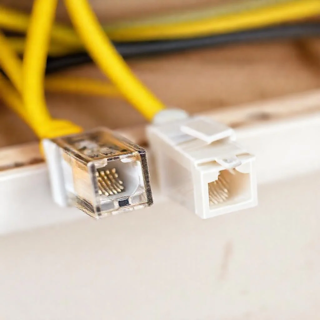 Детальное фото: Коннекторы RJ-45 проходные сквозные против закрытых классических