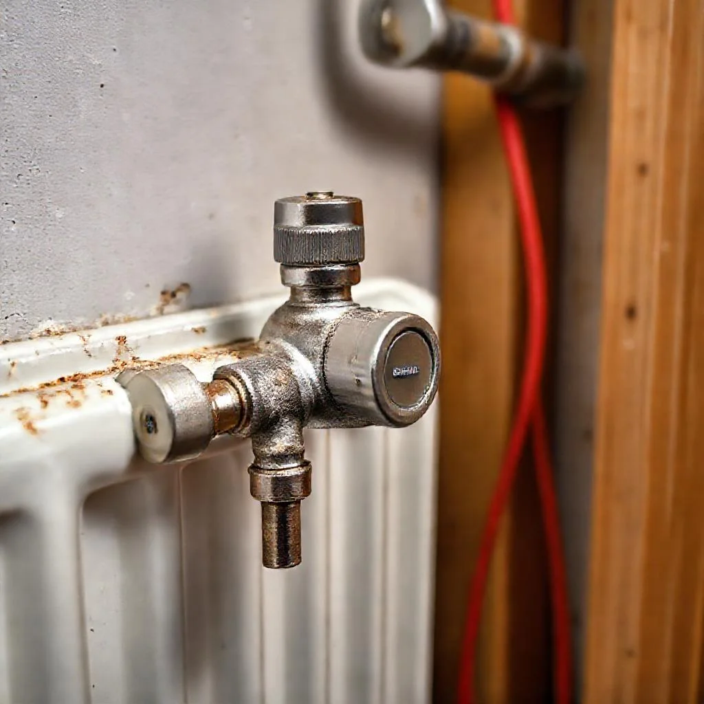 Детальное фото: Закисание термостатического вентиля Danfoss на радиаторе