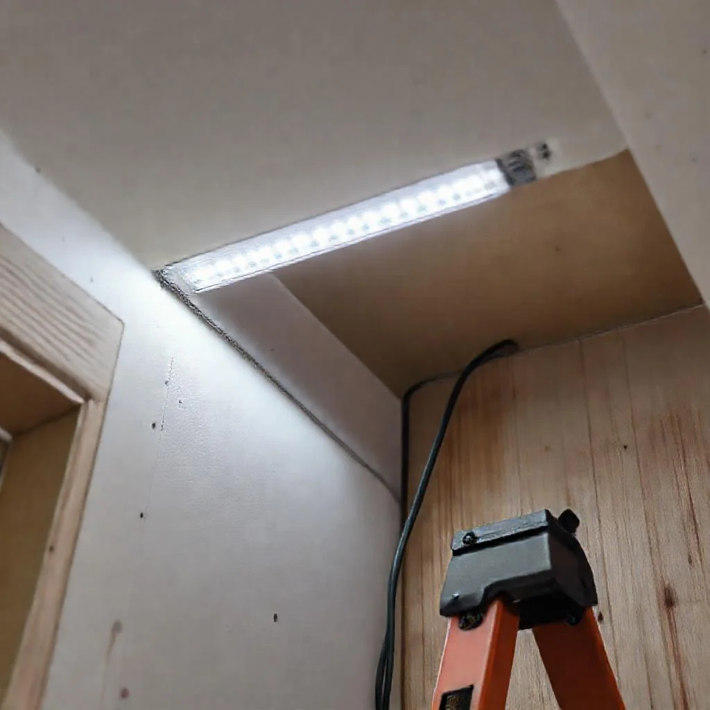 Фото по теме: Заблуждение о вечной работе LED ленты в потолочной нише без алюминиевого профиля