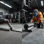 Фото по теме: Деформационный шов нарезчиком против закладки демпферного профиля